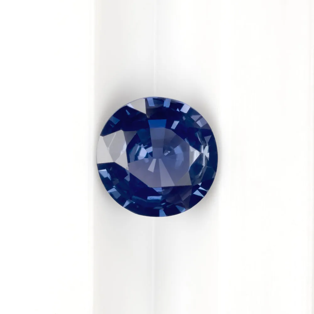 1.28ct NO HEAT SAPPHIRE RICH BLUE ROUND CUT NATURAL EARTH MINED GEMSTONE 1.25ct