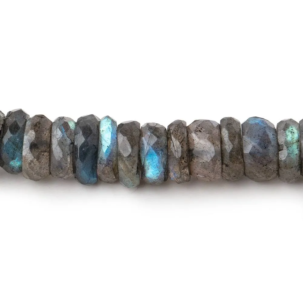 8mm Labradorite Faceted Heishi Beads 15 inch 135 beads