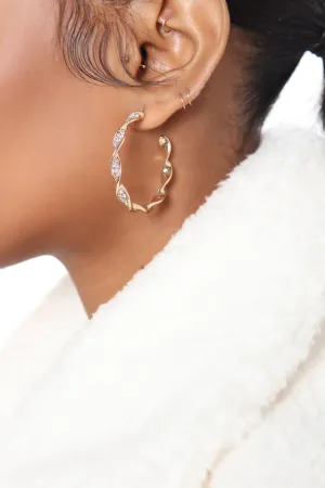Always Shining Hoop Earrings - Gold