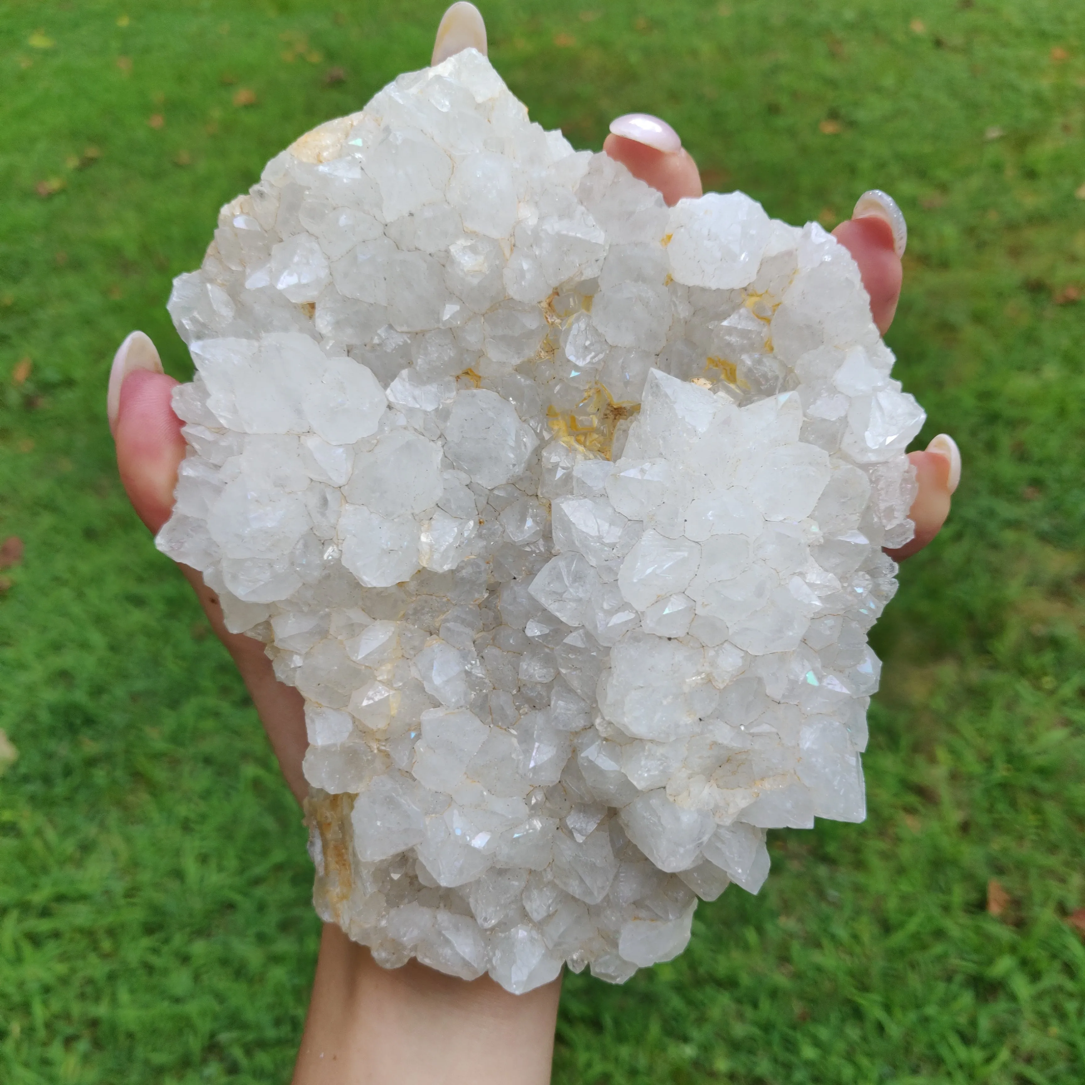 Anandalite Cluster, Natural Aurora Quartz Cluster (#J4)