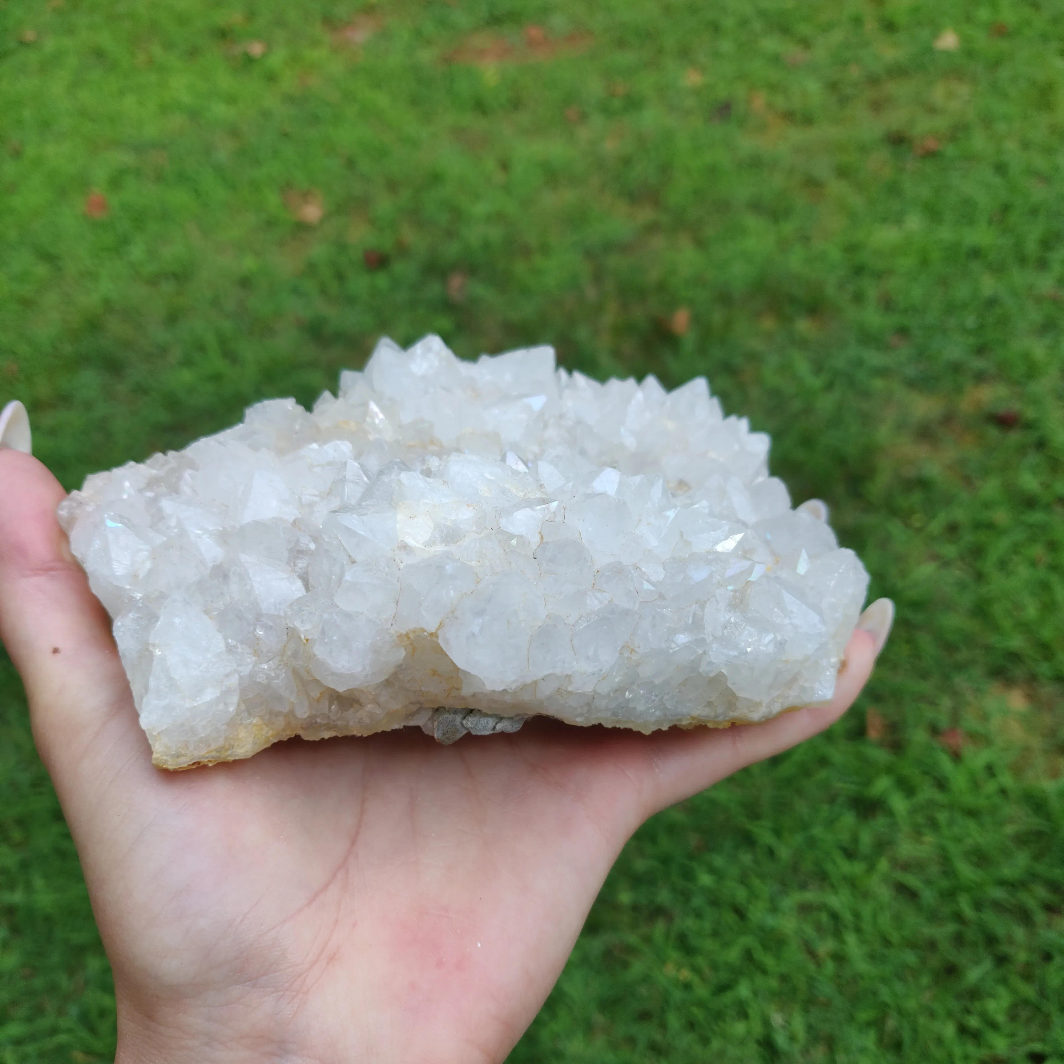 Anandalite Cluster, Natural Aurora Quartz Cluster (#J4)