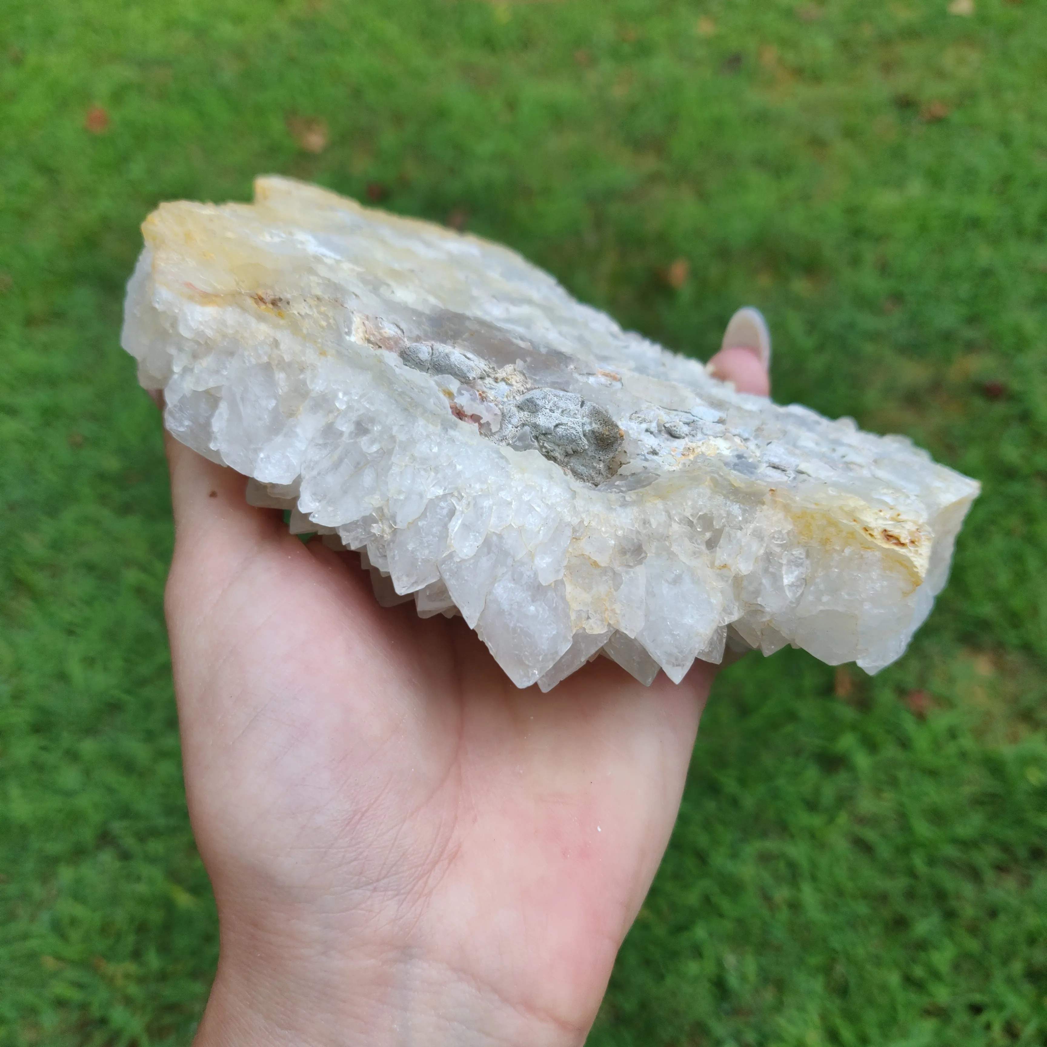 Anandalite Cluster, Natural Aurora Quartz Cluster (#J4)