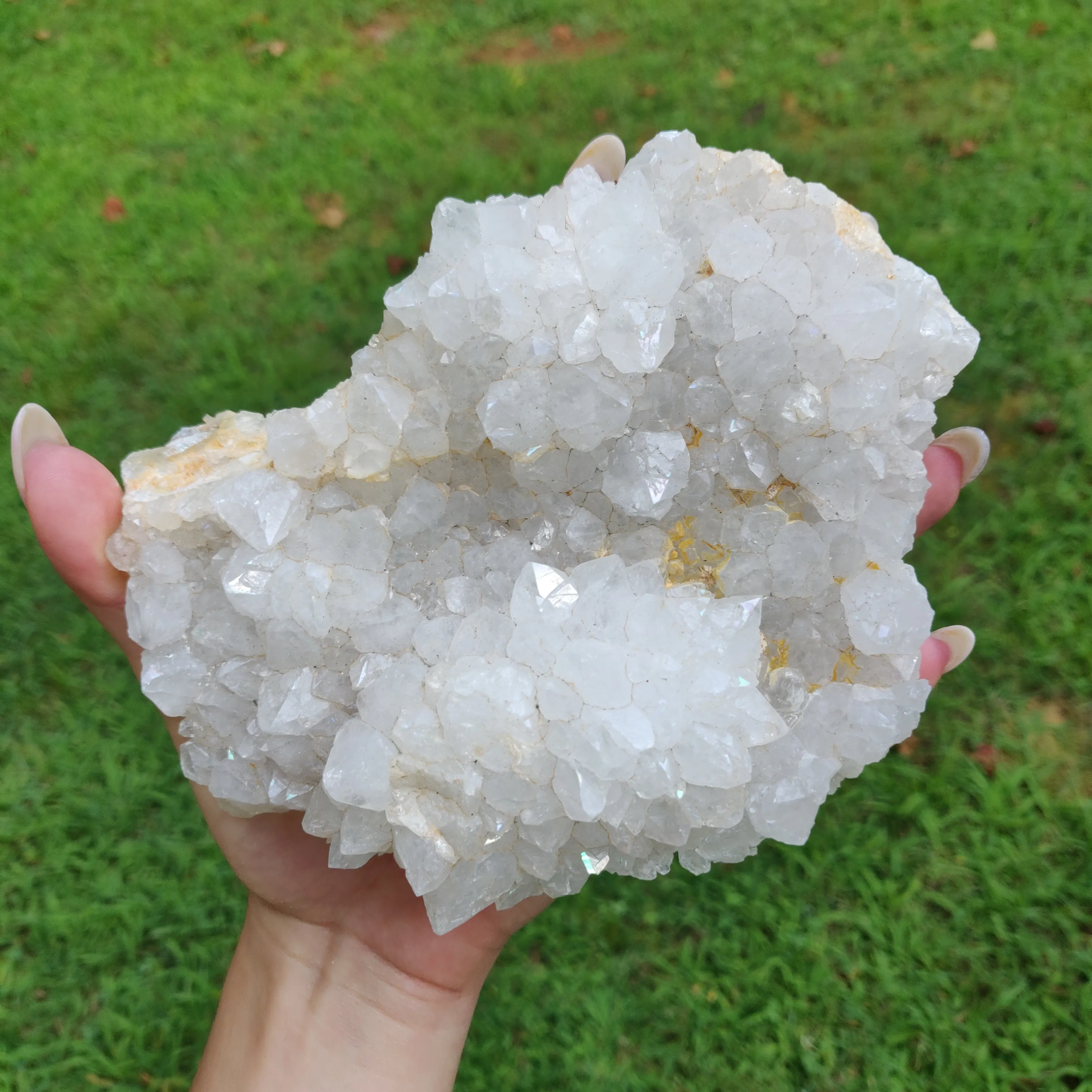 Anandalite Cluster, Natural Aurora Quartz Cluster (#J4)