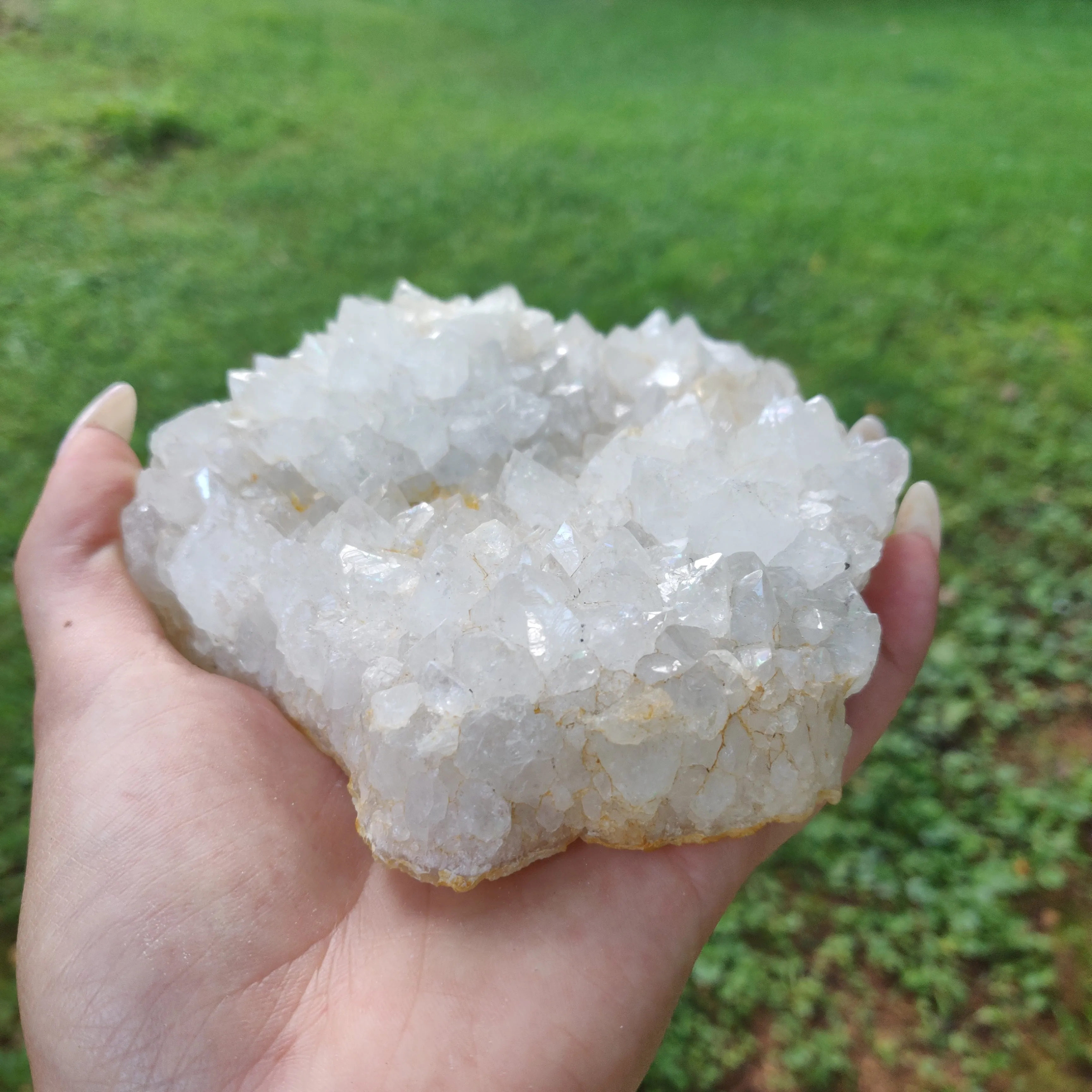 Anandalite Cluster, Natural Aurora Quartz Cluster (#J4)