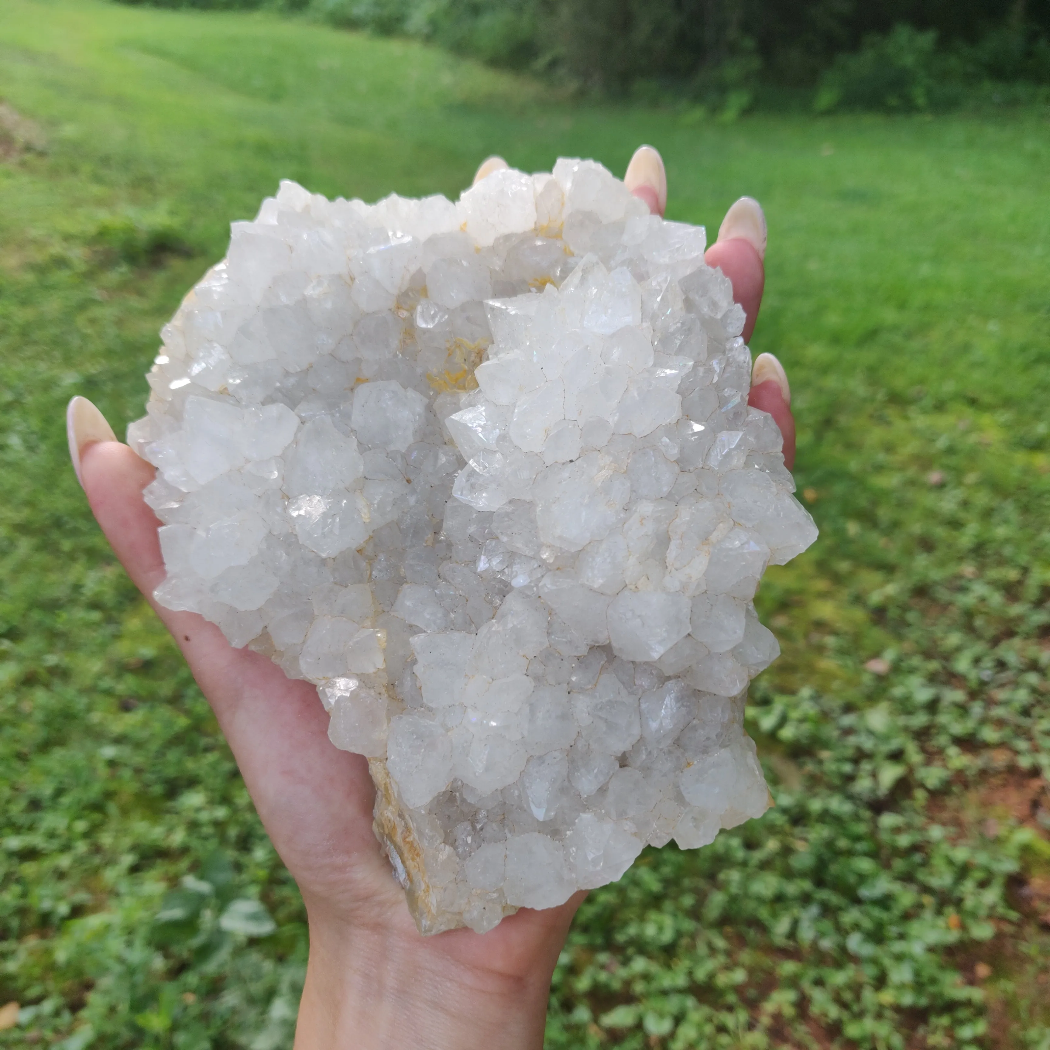 Anandalite Cluster, Natural Aurora Quartz Cluster (#J4)