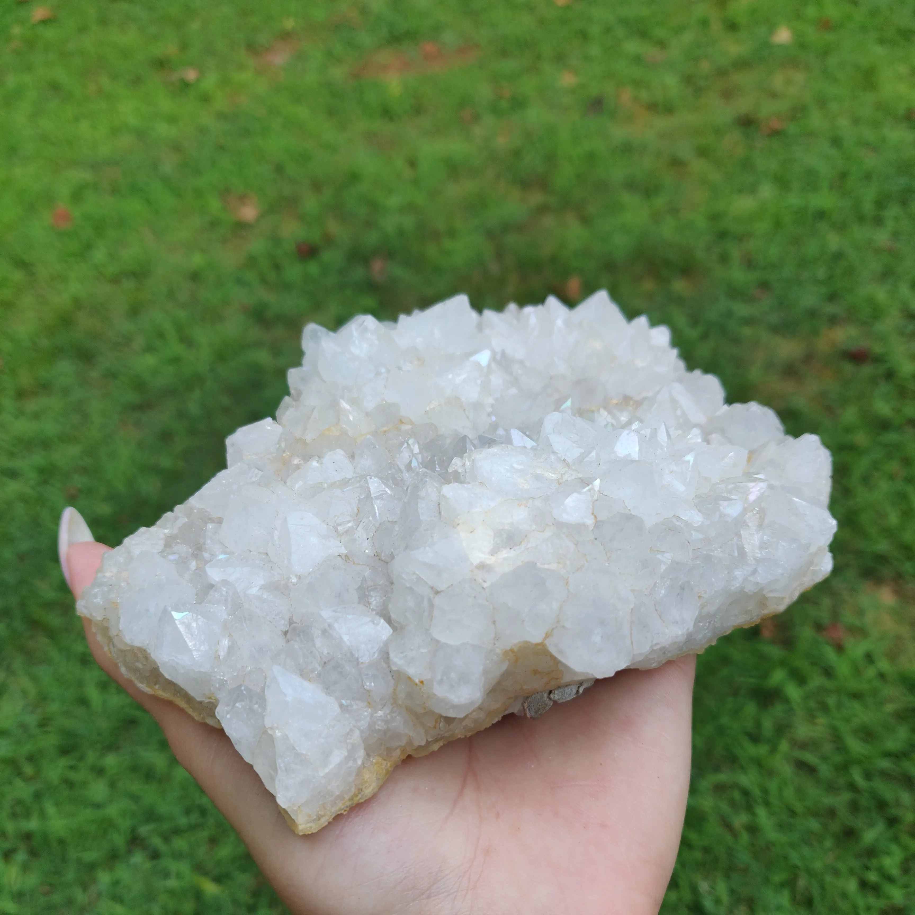 Anandalite Cluster, Natural Aurora Quartz Cluster (#J4)