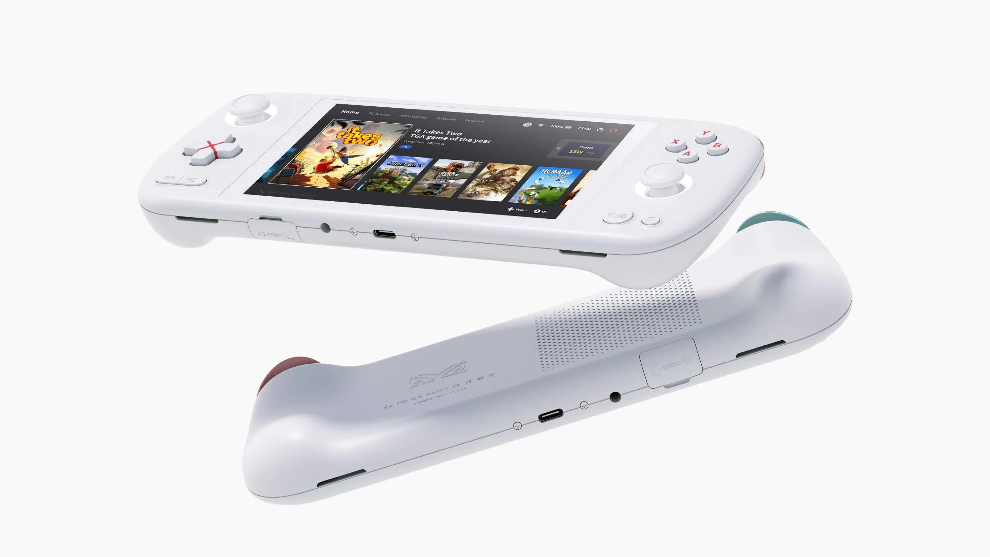 Ayaneo Air AMD Ryzen 5 5560U 16GB RAM 512GB SSD Amoled Handheld PC Gaming Console (Aurora White)   Ayaneo Air HD Tempered Film   Ayaneo Air Titan Small Storage Bag (Black)