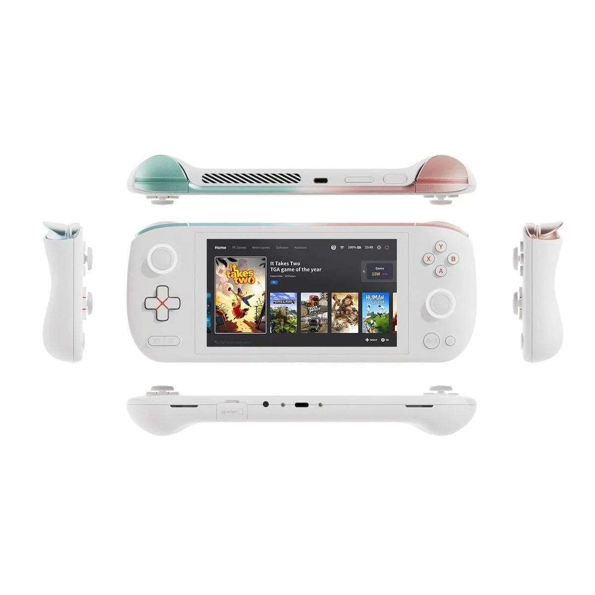 Ayaneo Air AMD Ryzen 5 5560U 16GB RAM 512GB SSD Amoled Handheld PC Gaming Console (Aurora White)   Ayaneo Air HD Tempered Film   Ayaneo Air Titan Small Storage Bag (Black)