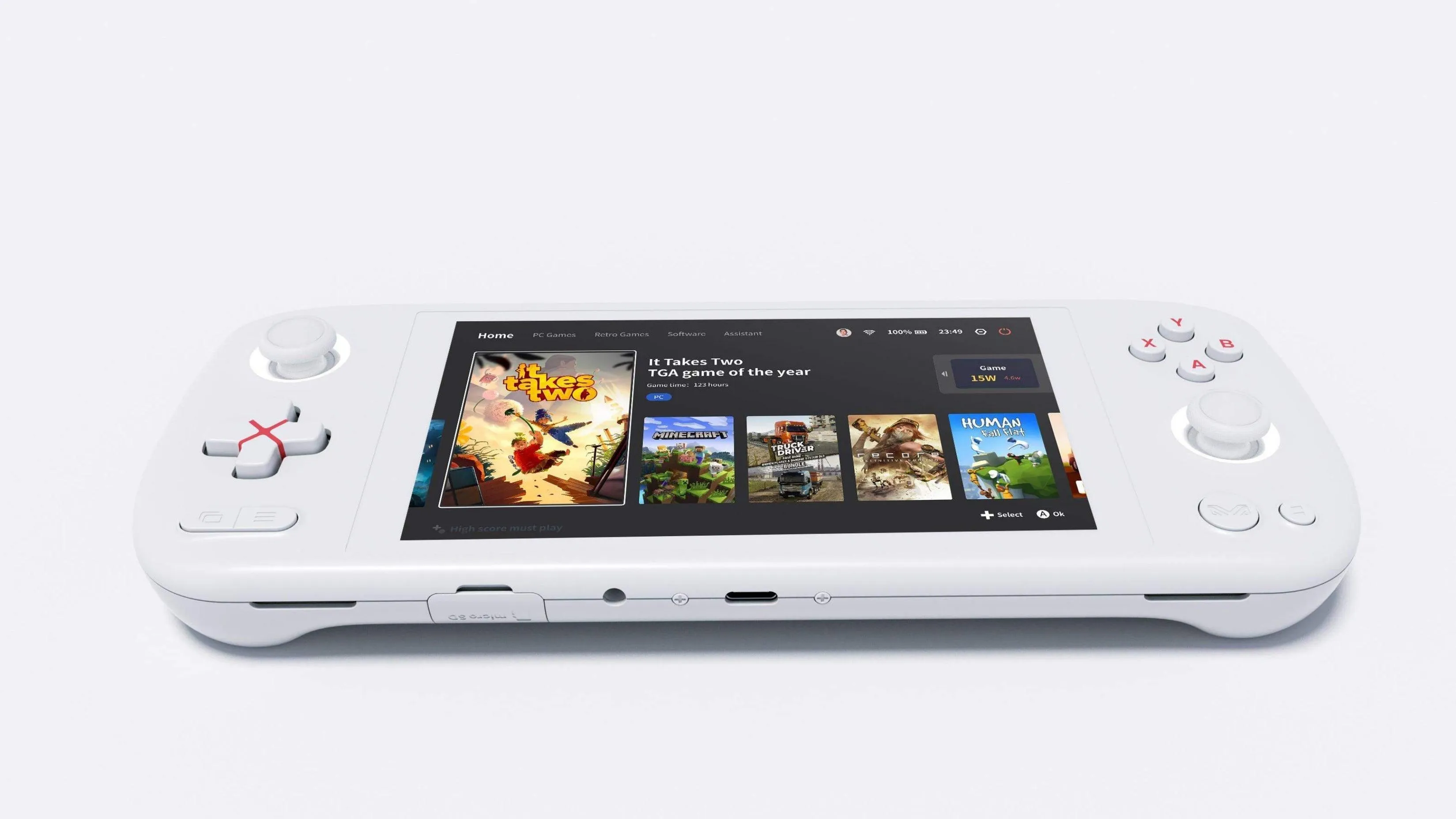 Ayaneo Air AMD Ryzen 5 5560U 16GB RAM 512GB SSD Amoled Handheld PC Gaming Console (Aurora White)   Ayaneo Air HD Tempered Film   Ayaneo Air Titan Small Storage Bag (Black)