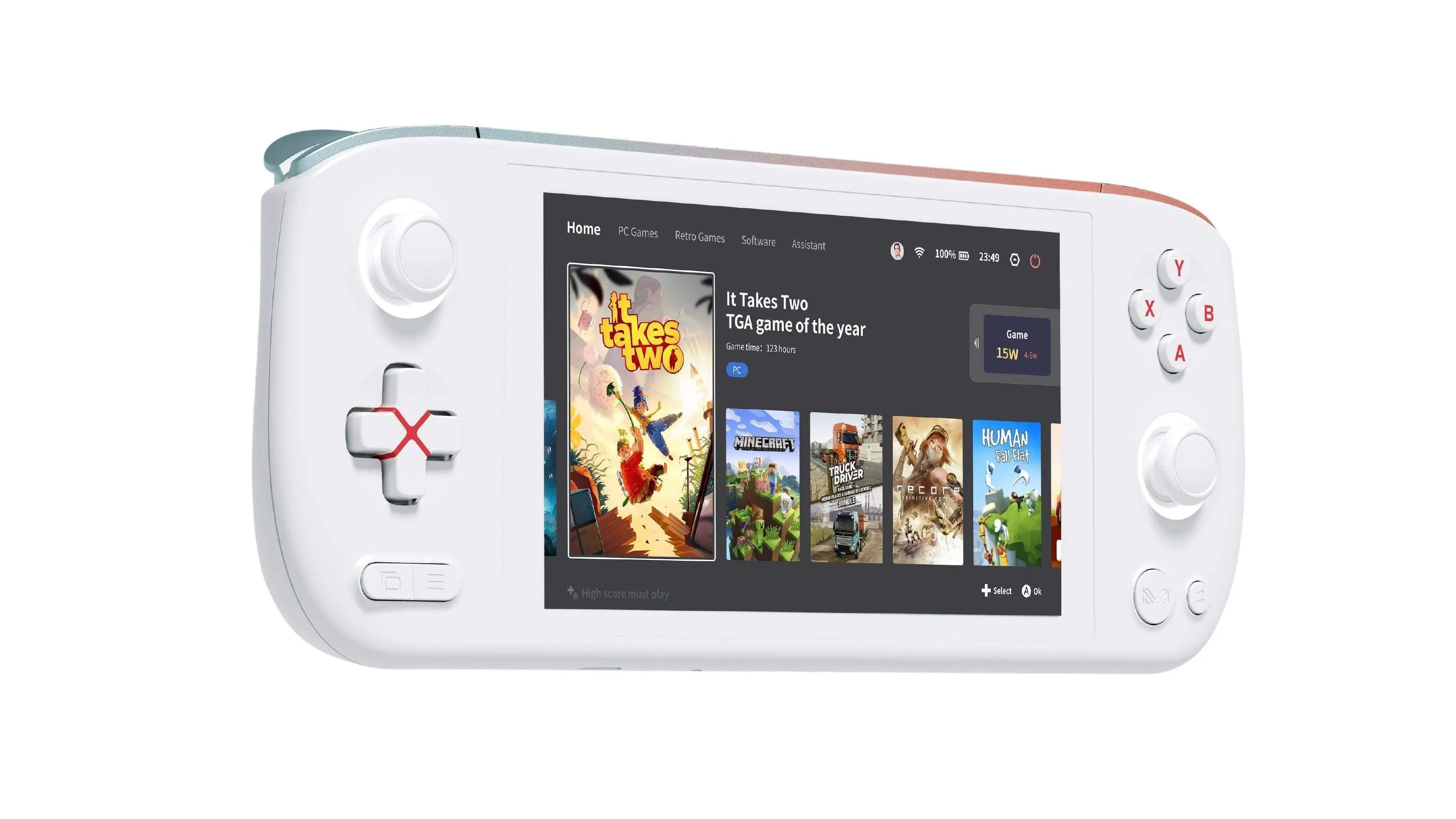 Ayaneo Air AMD Ryzen 5 5560U 16GB RAM 512GB SSD Amoled Handheld PC Gaming Console (Aurora White)   Ayaneo Air HD Tempered Film   Ayaneo Air Titan Small Storage Bag (Black)