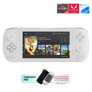 Ayaneo Air AMD Ryzen 5 5560U 16GB RAM 512GB SSD Amoled Handheld PC Gaming Console (Aurora White)   Ayaneo Air HD Tempered Film   Ayaneo Air Titan Small Storage Bag (Black)