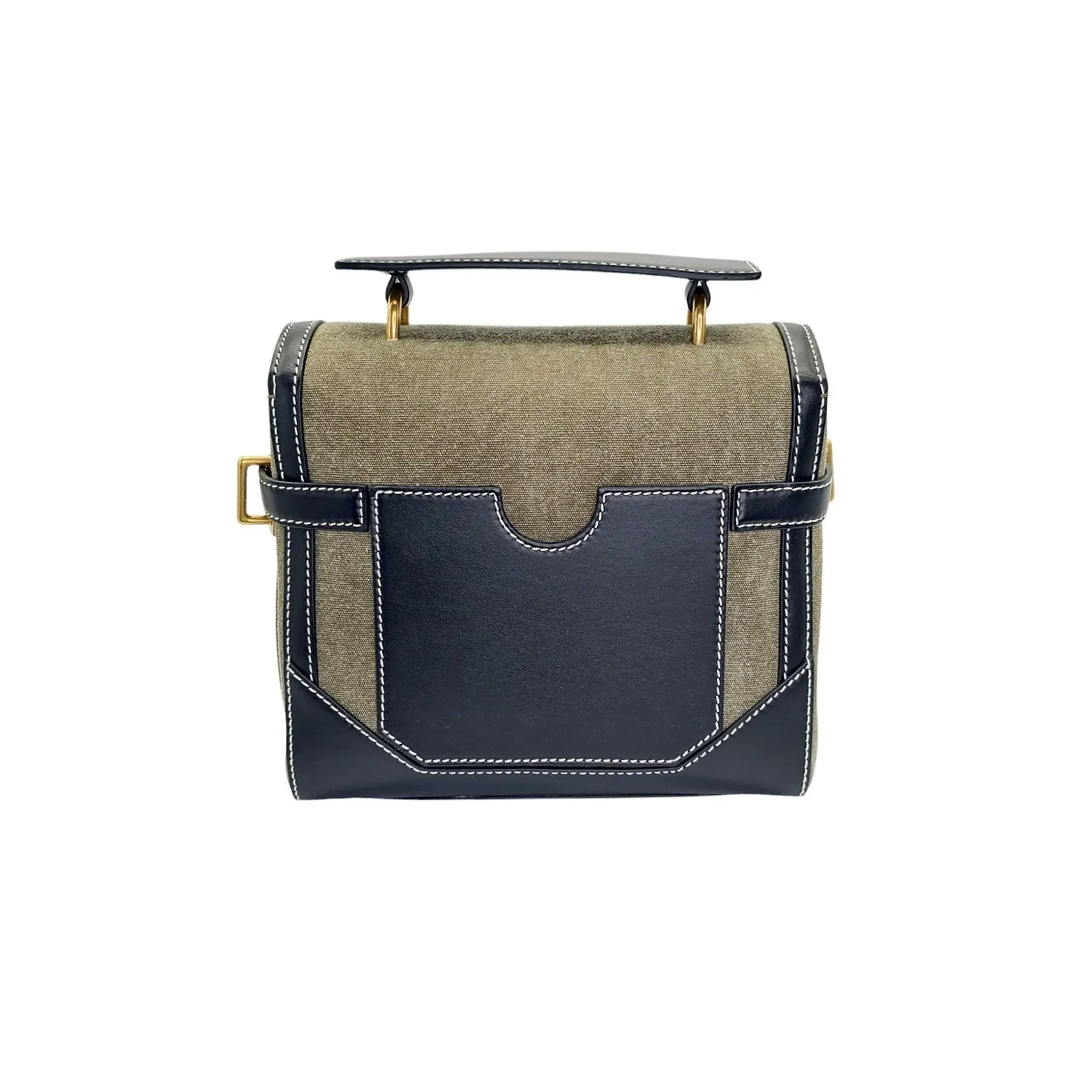 Balmain B-Buzz 23 Top Handle Bag w/ Crossbody Strap