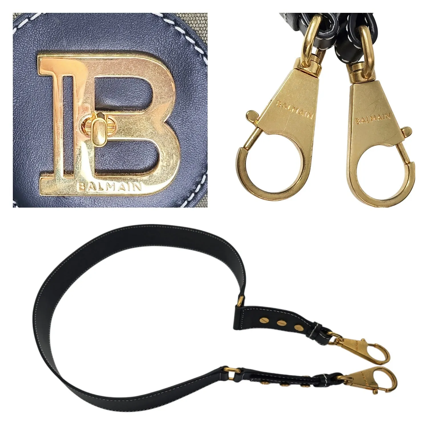 Balmain B-Buzz 23 Top Handle Bag w/ Crossbody Strap