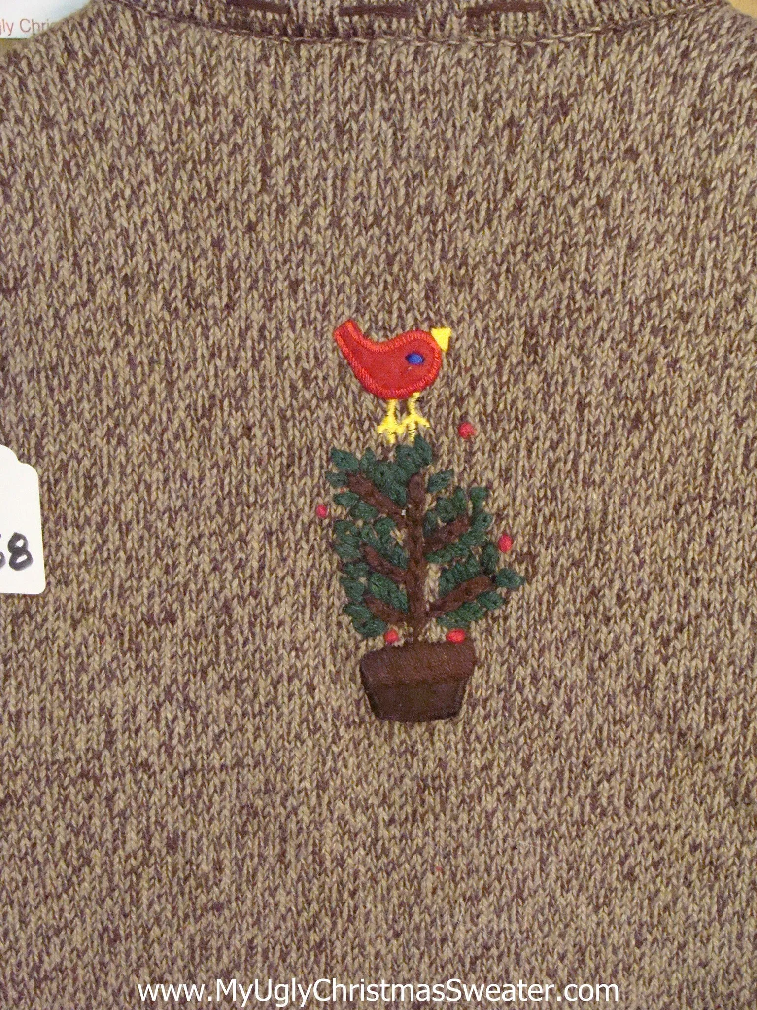 Cardinal Bird and Snowman Cute Christmas Sweater Vest with Lights