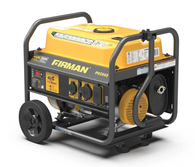 Firman P03503 Generator 3550W/4450W 30 Amp Recoil Start With CO Alert New