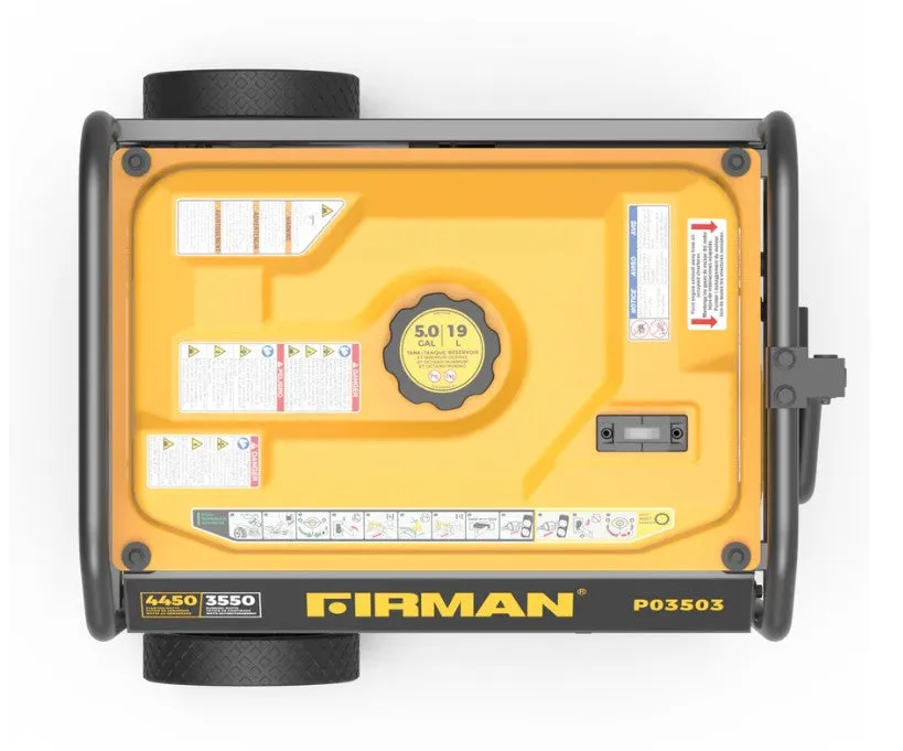 Firman P03503 Generator 3550W/4450W 30 Amp Recoil Start With CO Alert New