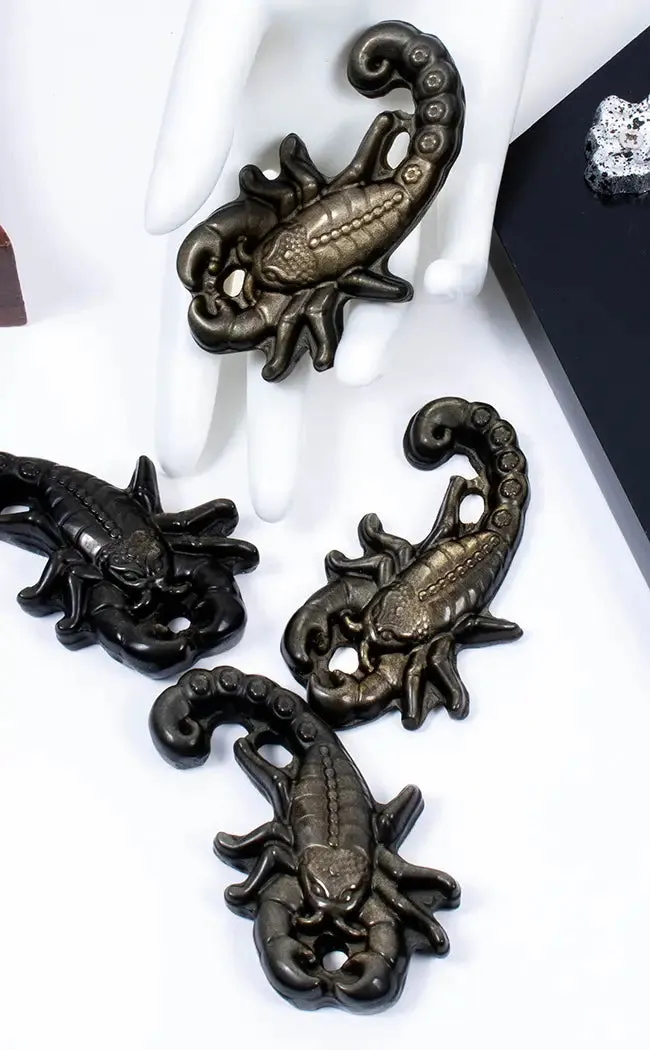 Gold Sheen Obsidian Scorpions