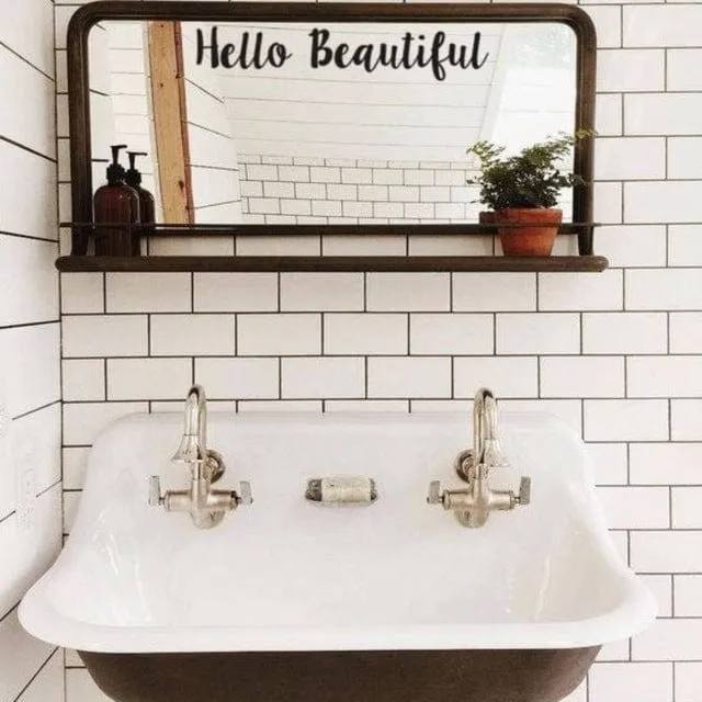 Inspirational Mirror Sticker - 12 Phrases - 2 sizes