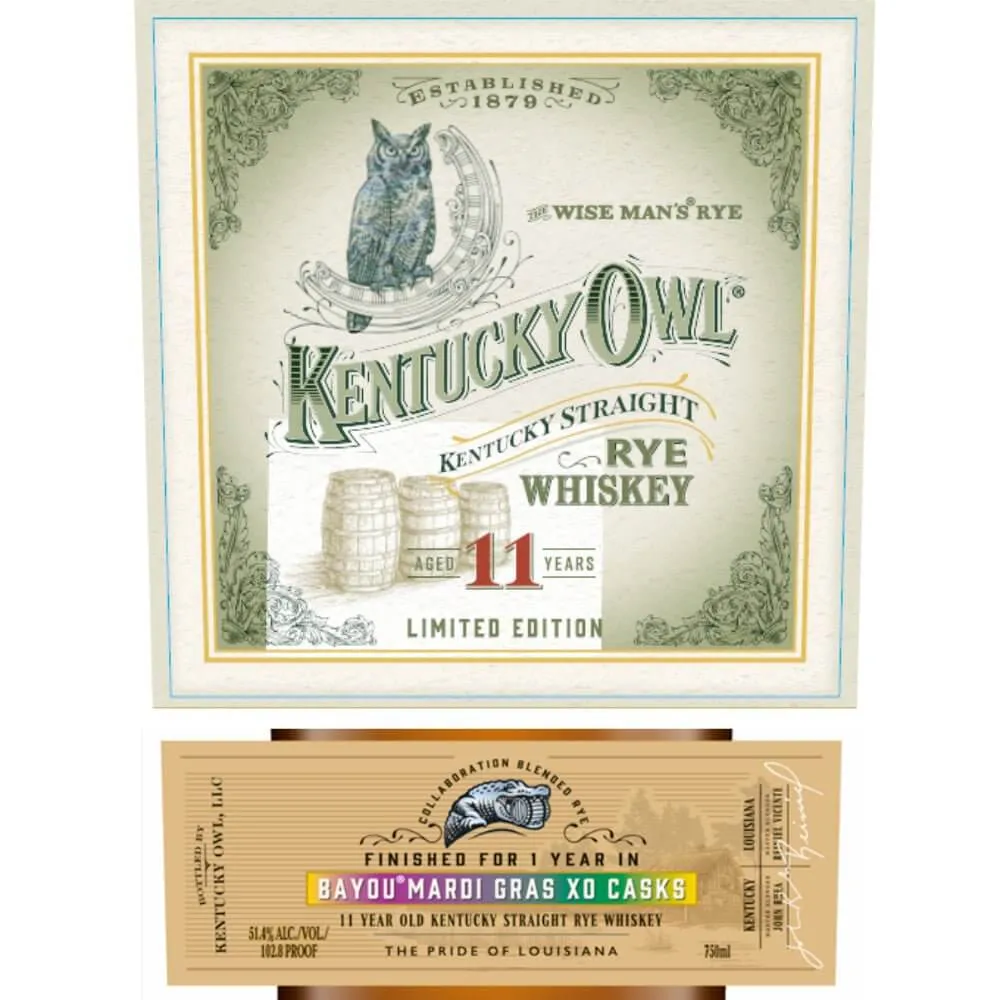Kentucky Owl Mardi Gras Limited Edition 11 Year Straight Rye