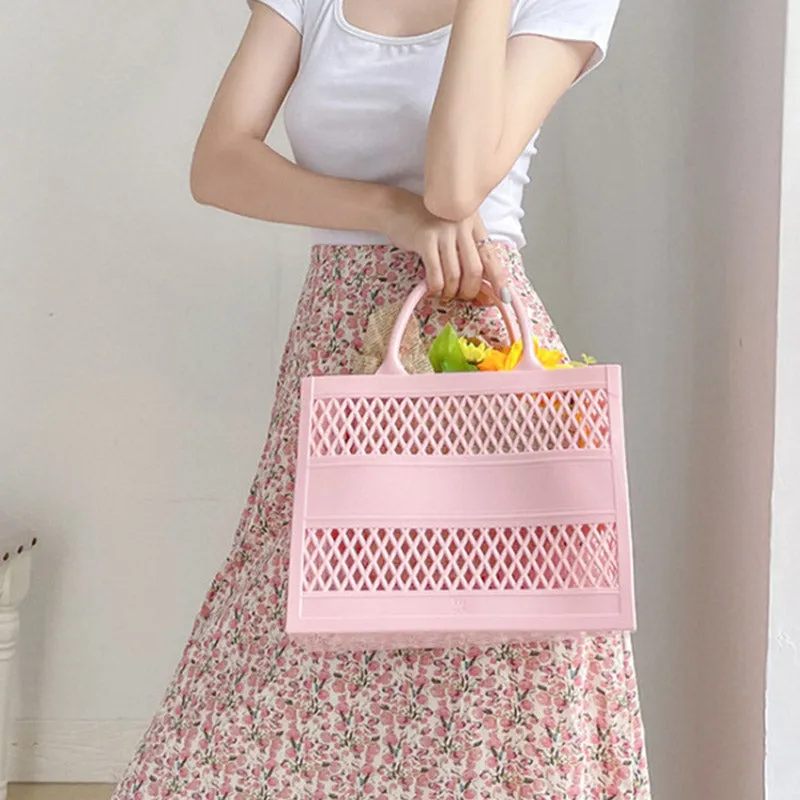 Large Capacity PVC Beach Bag Tote Handbag for Storage Holiday
