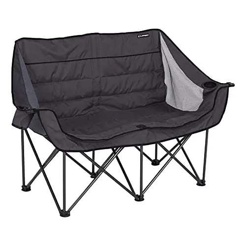 Lippert Folding Padded loveseat for Camping with Carry Bag
