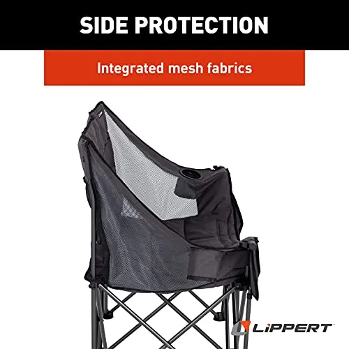 Lippert Folding Padded loveseat for Camping with Carry Bag