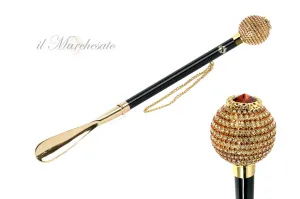 Luxury Italian Craftsmanship: Handmade Shoehorns with multicolor crystals