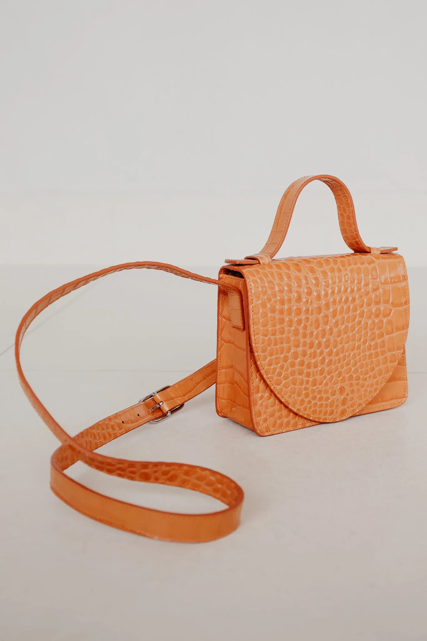 Micro Briefcase | Orange Croco