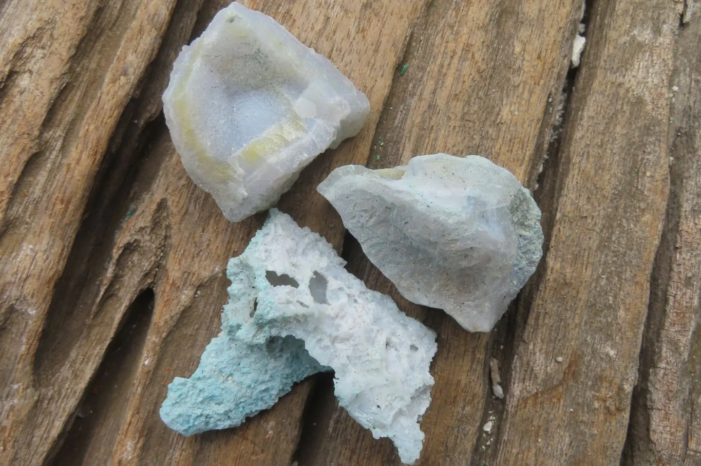 Natural Etched Blue Chalcedony Specimens x 2.1 Kg Lot From Nsanje, Malawi