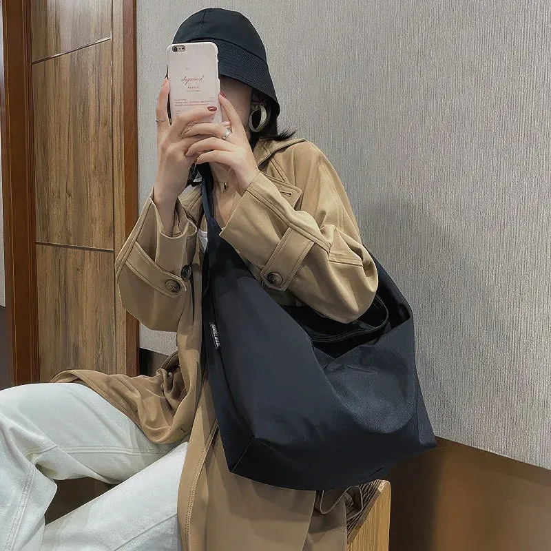 Nylon shoulder and crossbody bag