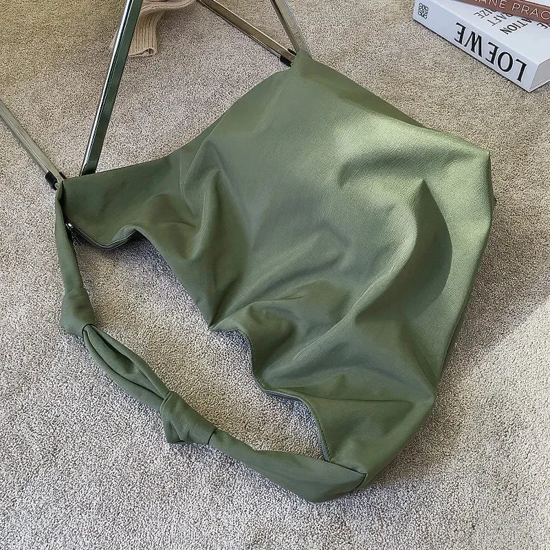 Nylon shoulder and crossbody bag