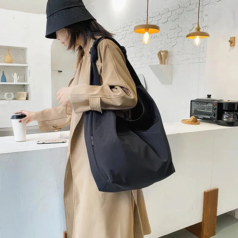 Nylon shoulder and crossbody bag