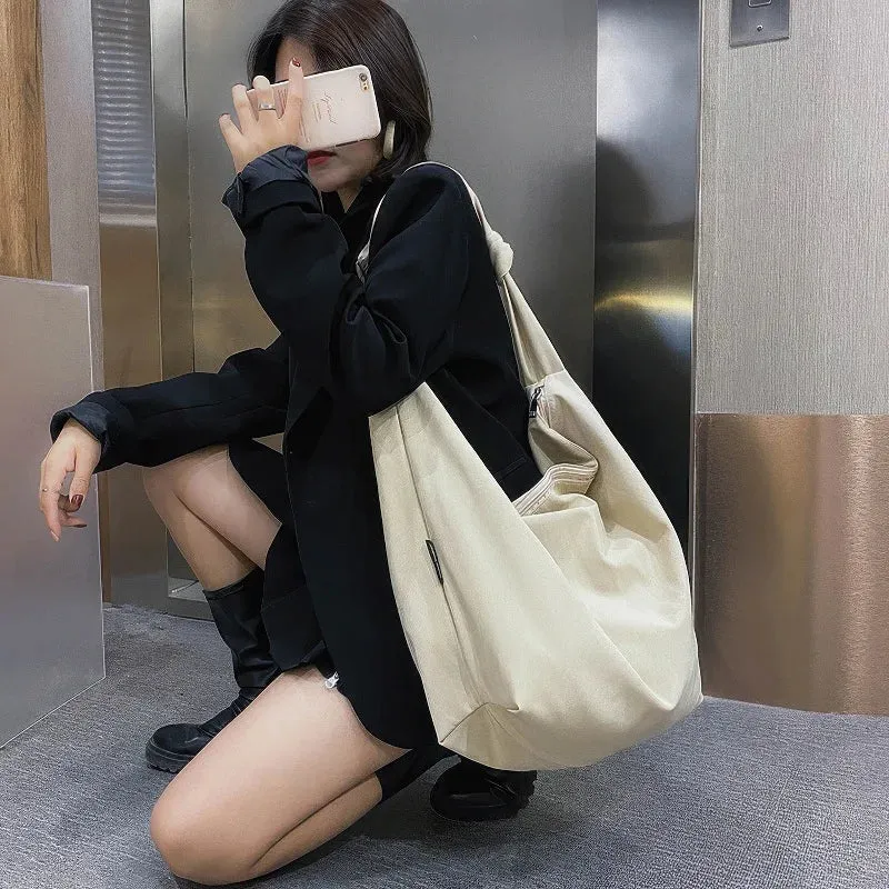 Nylon shoulder and crossbody bag