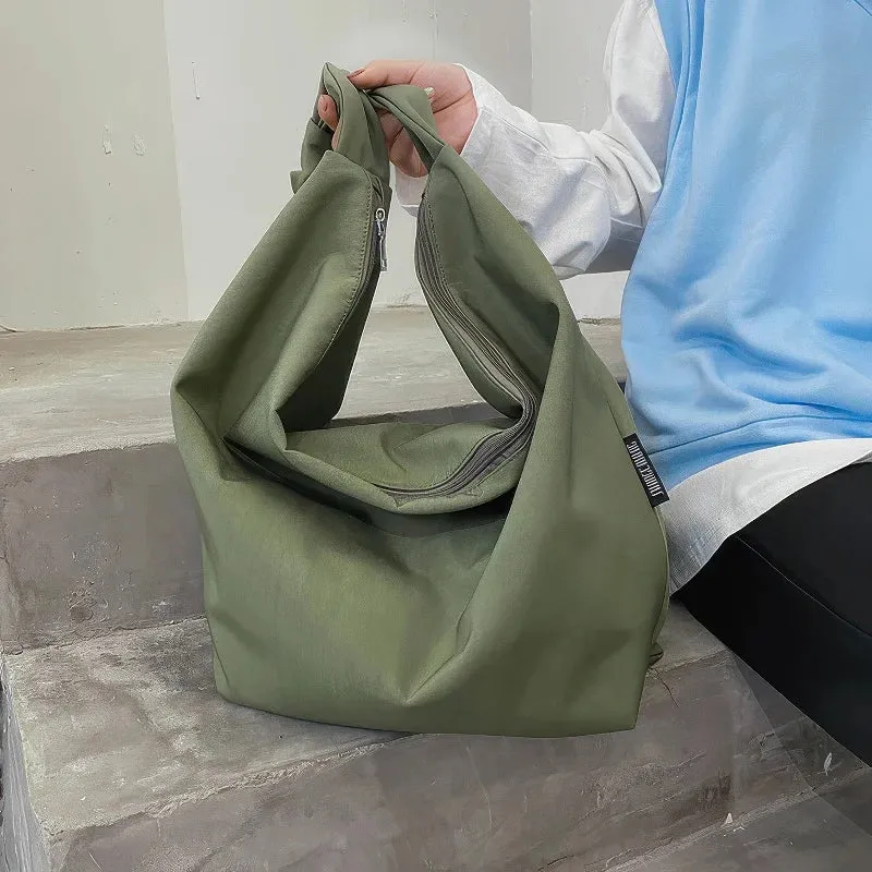 Nylon shoulder and crossbody bag