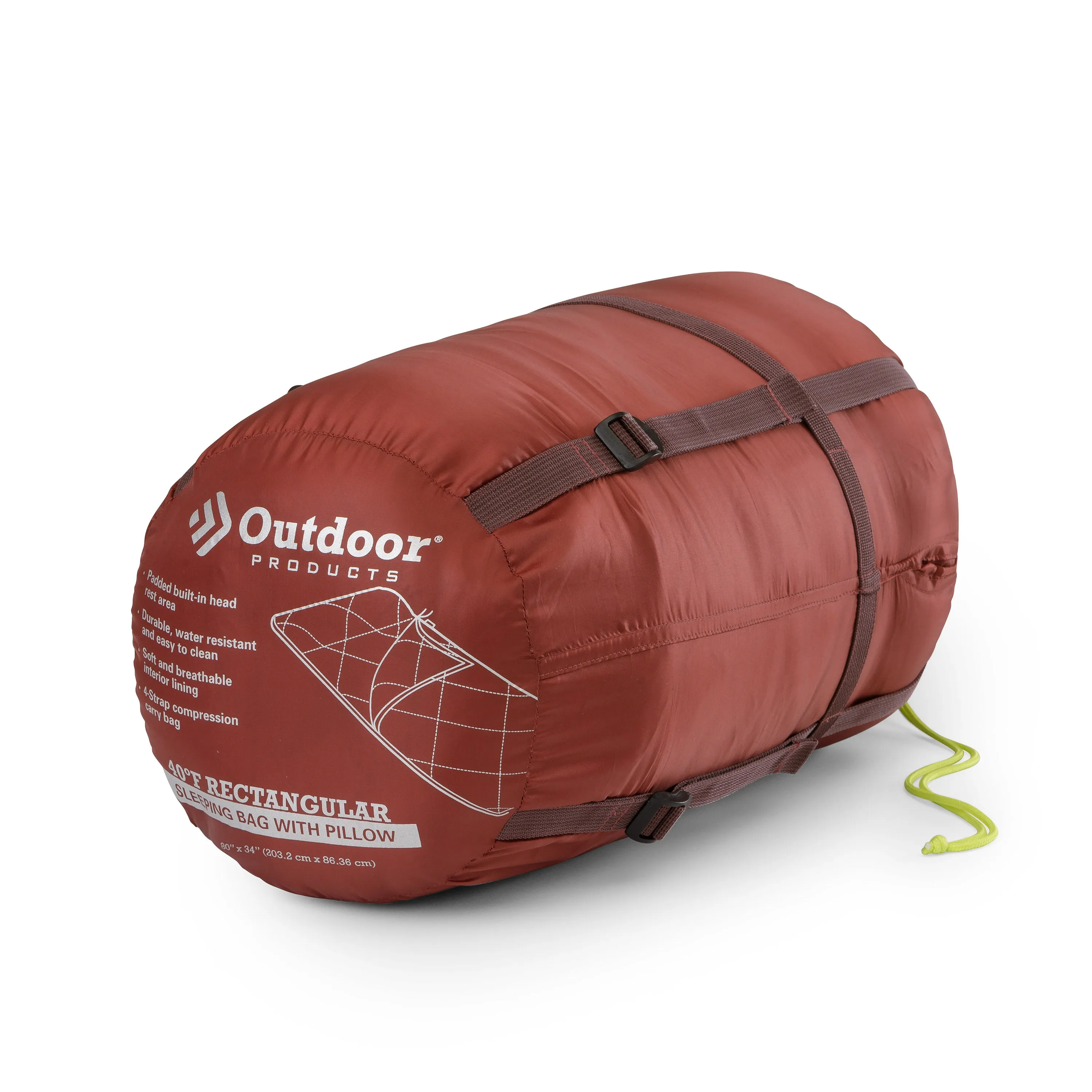 Outdoor Products Sleeping Bag with Pillow - Regular - 40°F