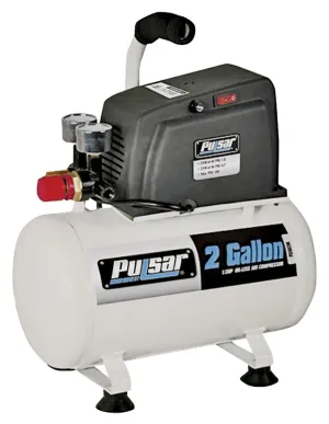 Pulsar PCE6021K/6020K Portable Air Compressor, Tool Only, 2 gal Tank, 1/3 hp, 120 V, 100 psi Pressure, 1.5 cfm Air :EA: QUANTITY: 1