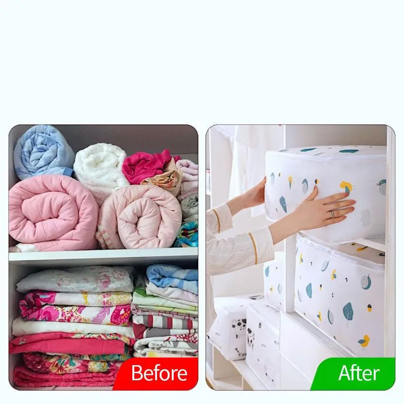 Quilt Clothes Storage Bag With Peva Material F49-8-1023 Zebra
