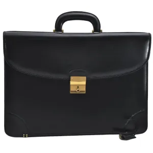 RARE, vintage, Gucci, 'Ophidia' style XL black leather, laptop/messenger/briefcase with a red & green Sherry stripe accent