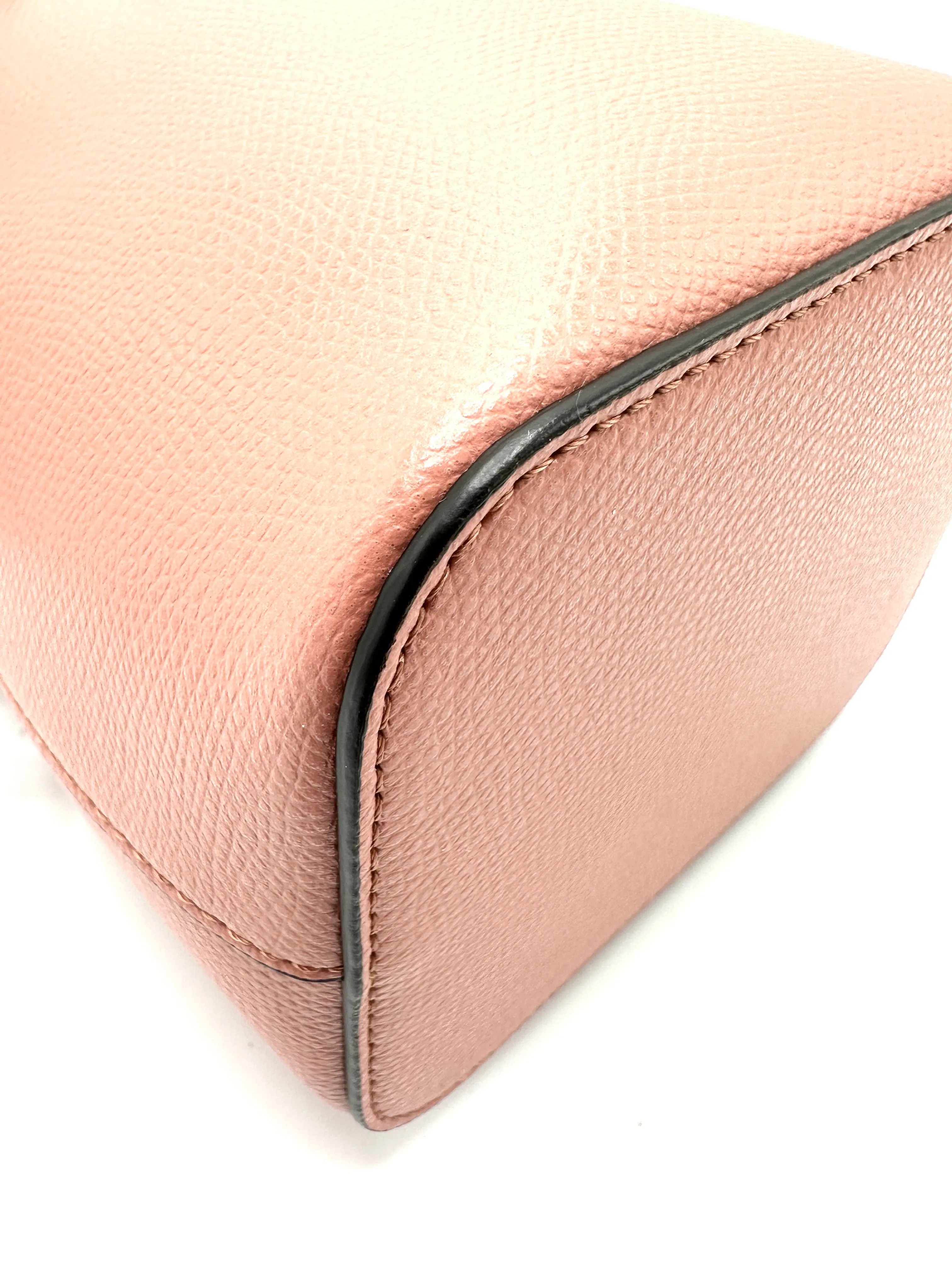 Rose Grained Leather SHW Mini Mon Tresor Bucket Bag