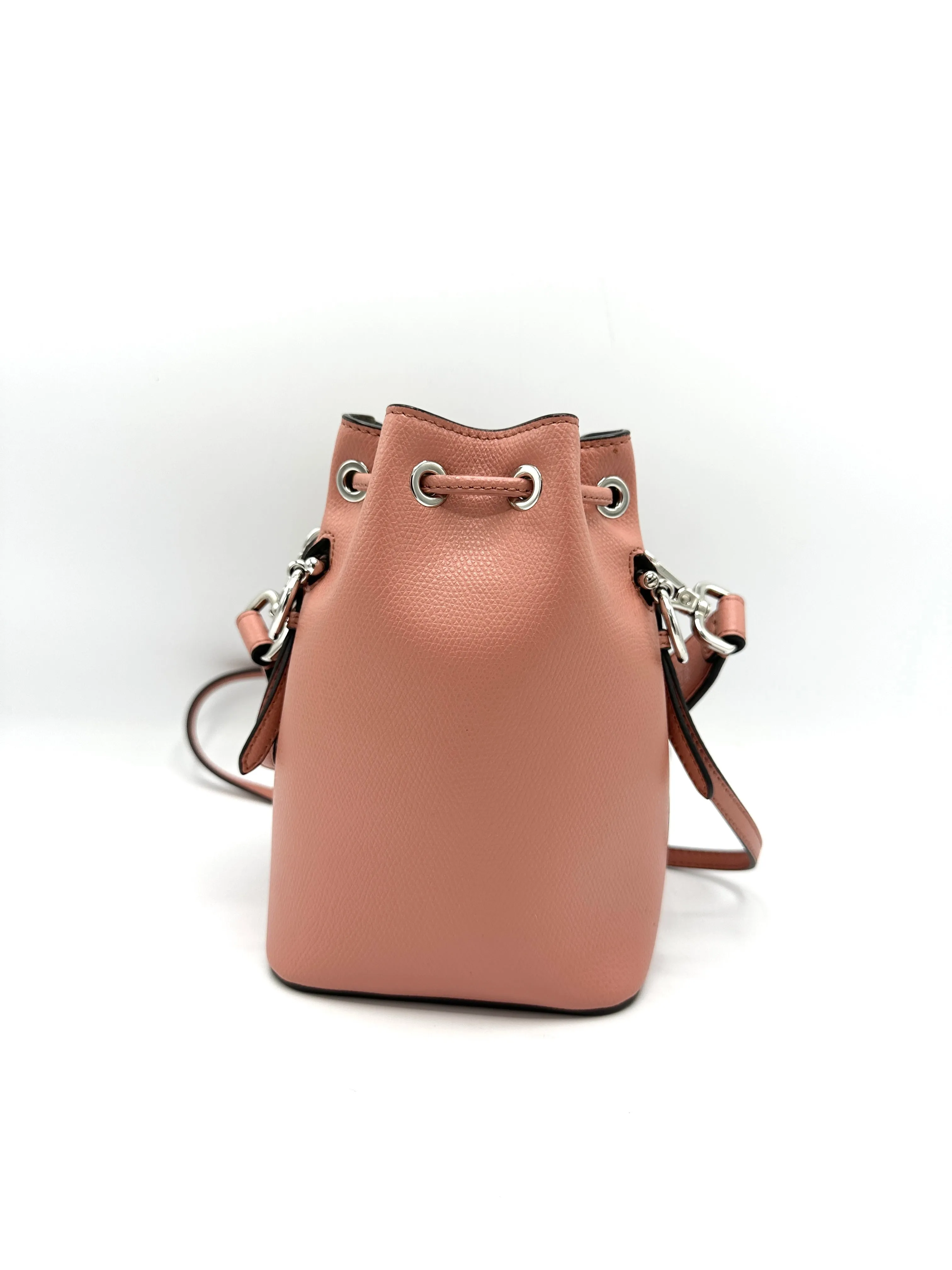 Rose Grained Leather SHW Mini Mon Tresor Bucket Bag