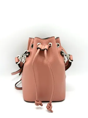 Rose Grained Leather SHW Mini Mon Tresor Bucket Bag
