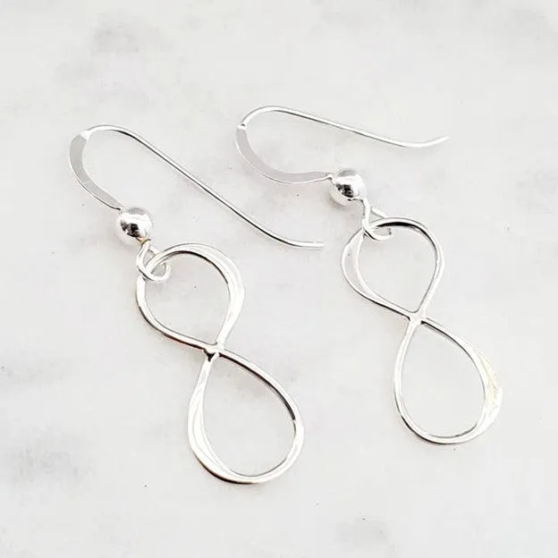 Silver Infinity Earrings