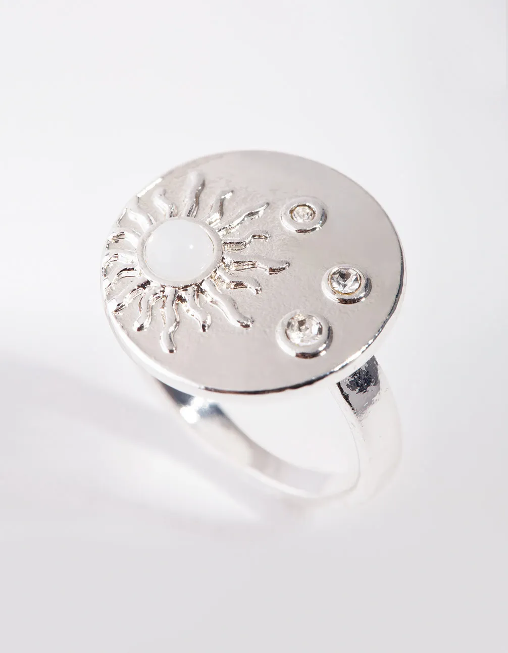 Silver Shield Sun Ring