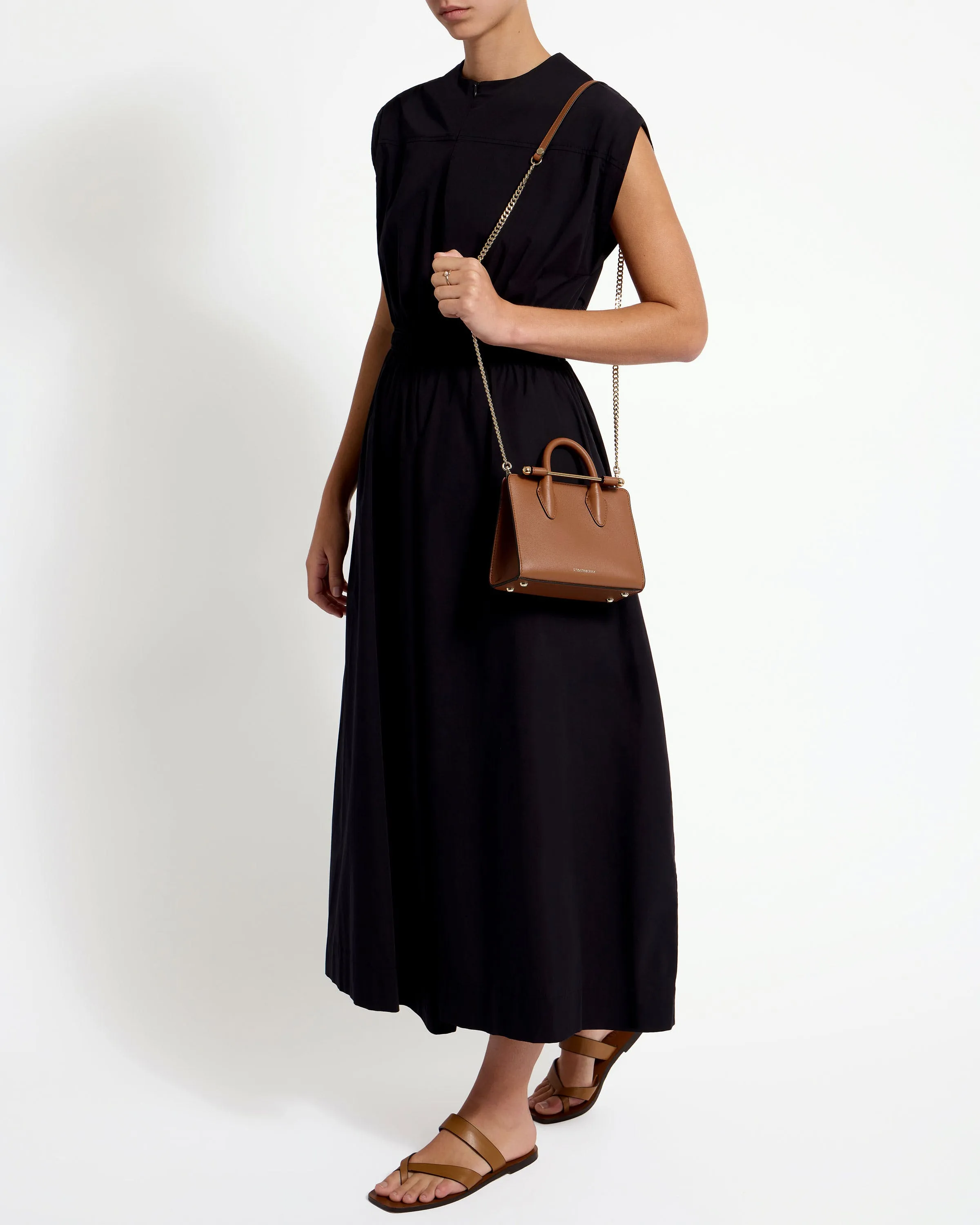 The Strathberry Nano Tote - Chestnut