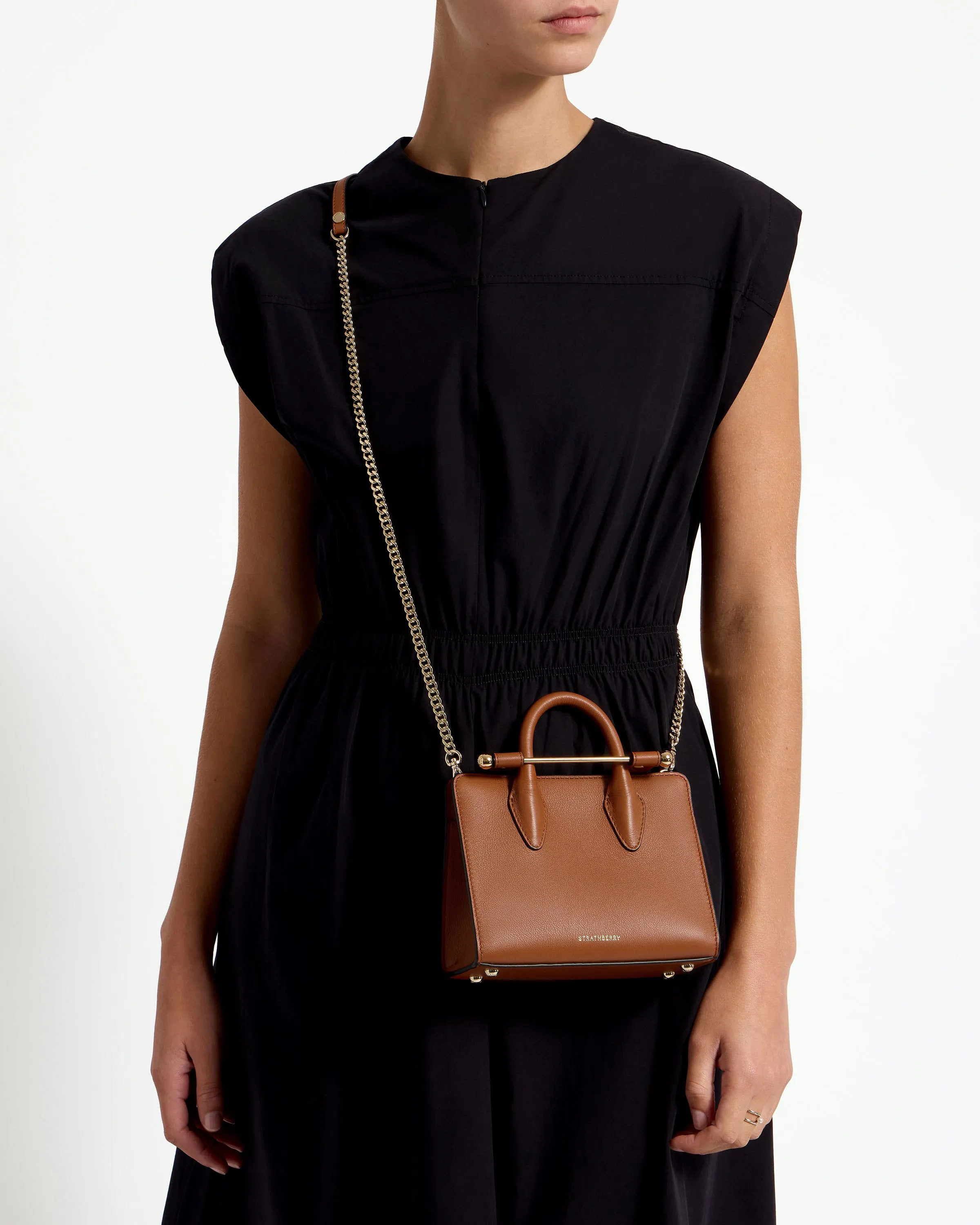 The Strathberry Nano Tote - Chestnut