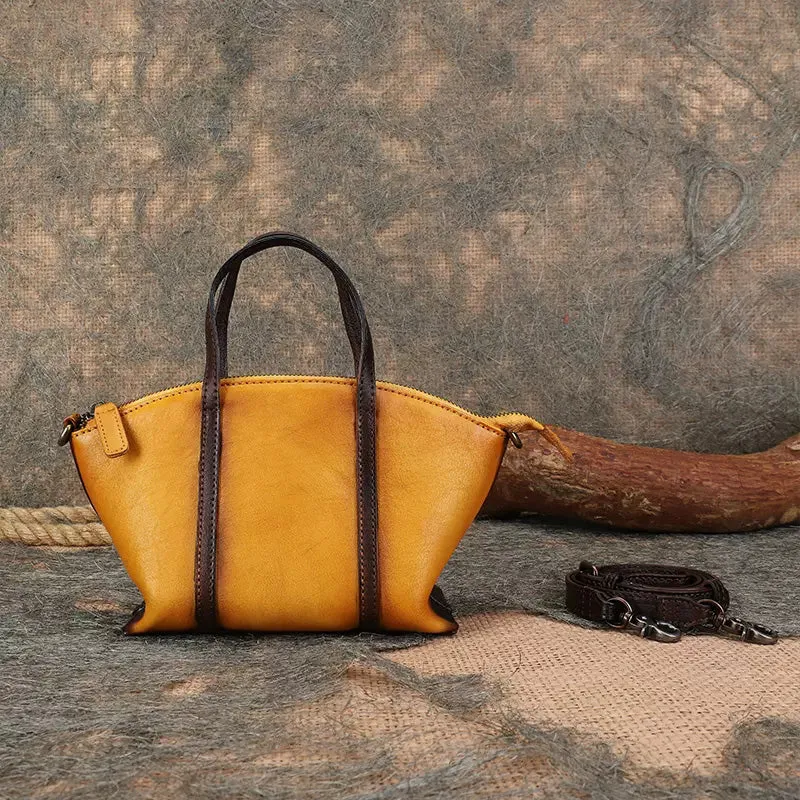 Top Zipped Women Brown Shoulder Bag Crossbody Bag