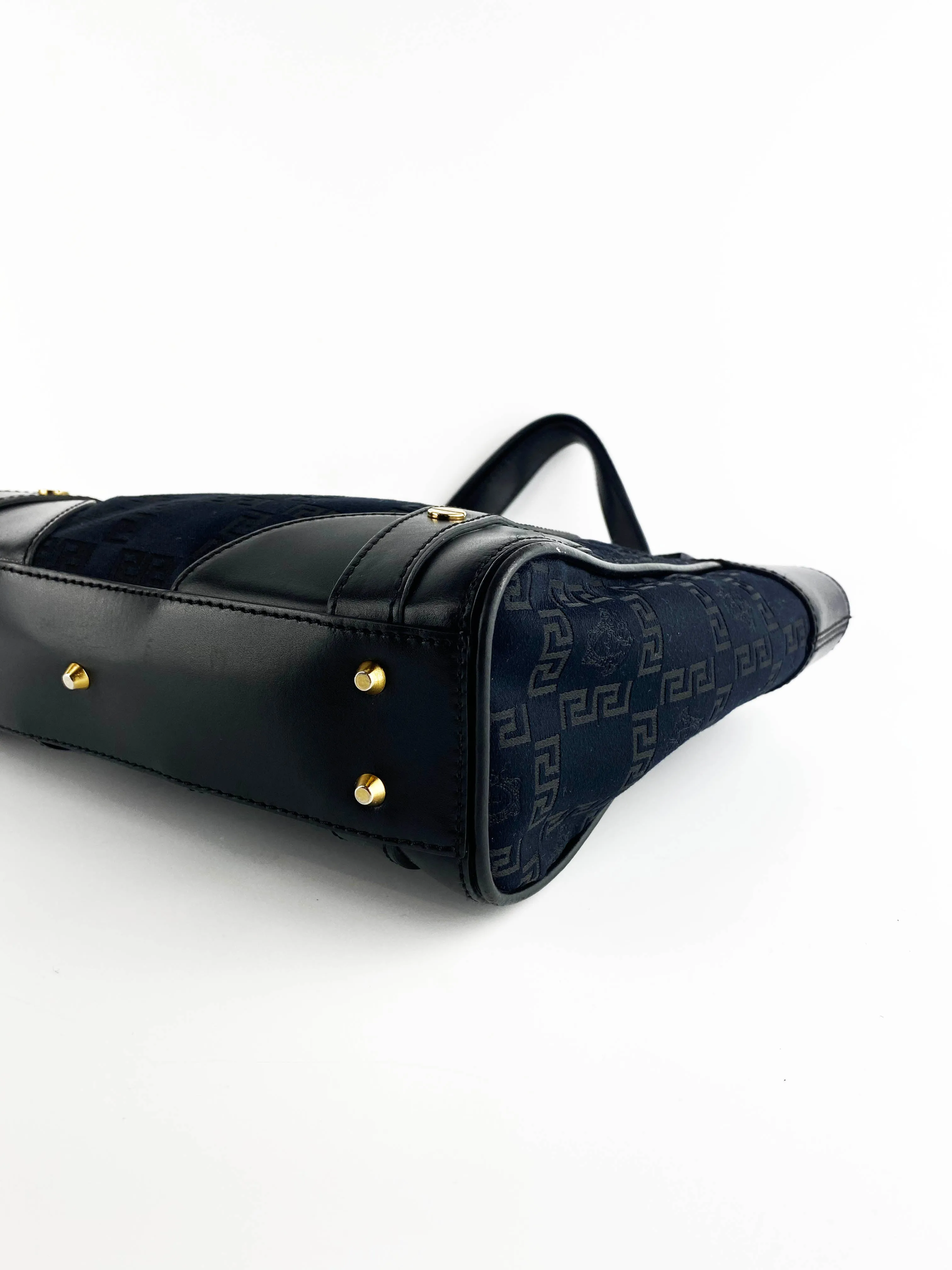 Versace Black Nylon Tote