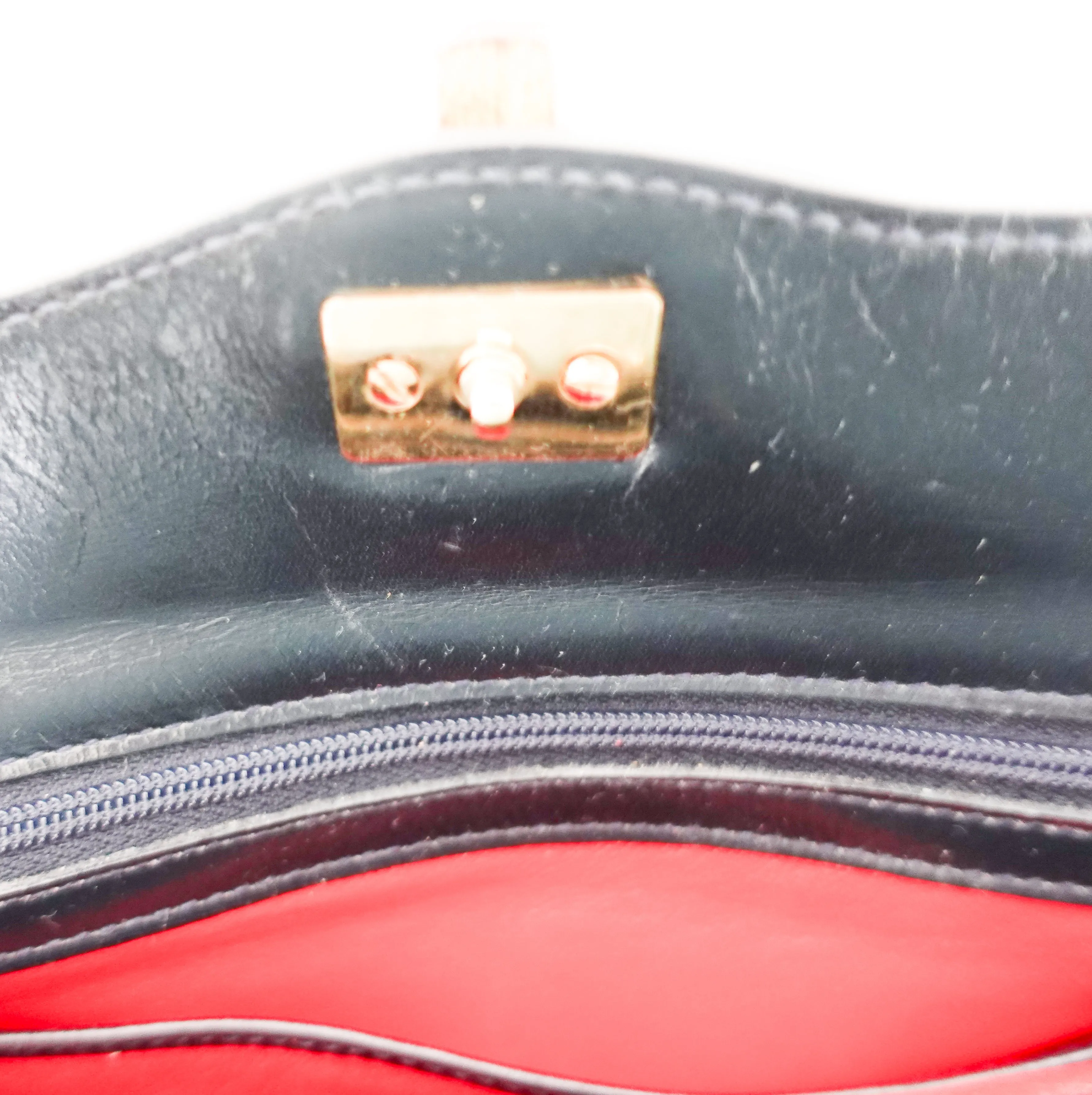 vintage box calf bamboo top handle