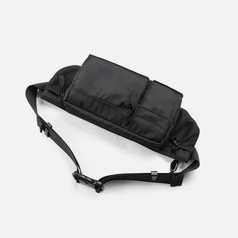 Waist Bag For Men Solid Color Oxford Crossbody Chest Bag