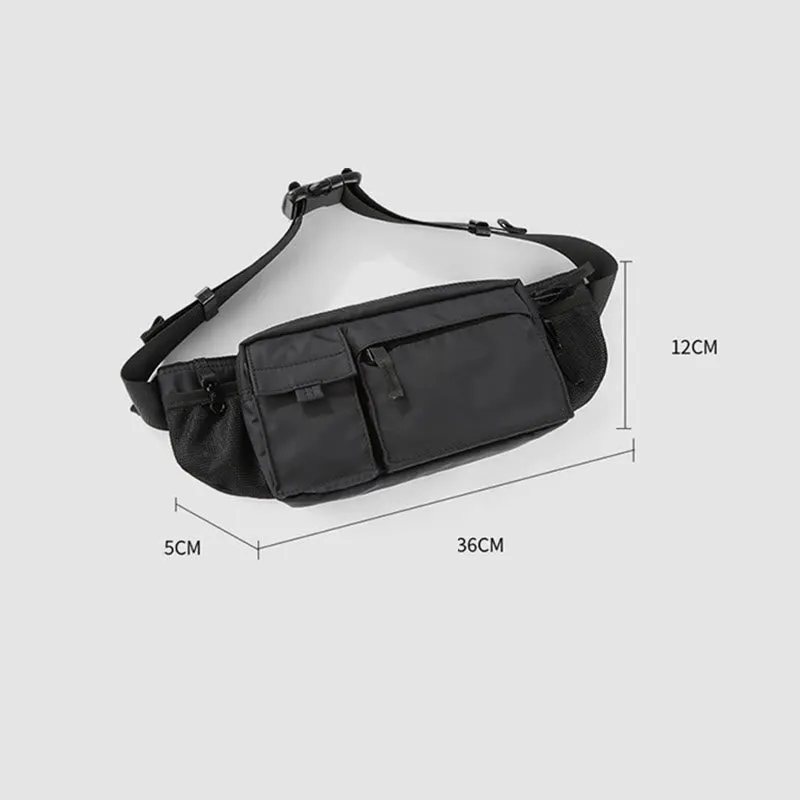 Waist Bag For Men Solid Color Oxford Crossbody Chest Bag